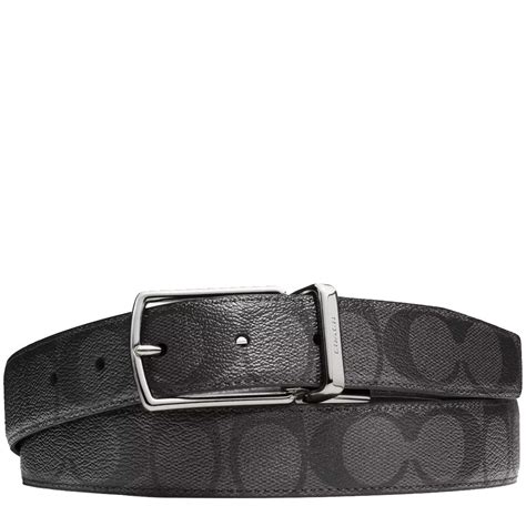 Buy Coach Harness Buckle Cut To Size Reversible Belt 30mm In Charcoal