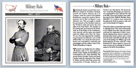 Radical Reconstruction Military Rule Atlas Ed Civil War Card