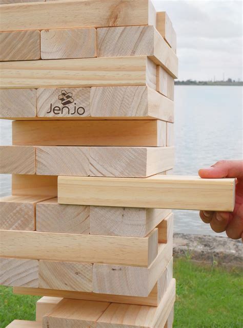 Giant Jenjo 54 Piece Giant Jenga Outdoor Wood Block Game 63cm Etsy