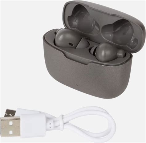 Draadloze Oordoppen Airpods Bluetooth Met Oplaadcase En Oplader Usb C Donker Bol