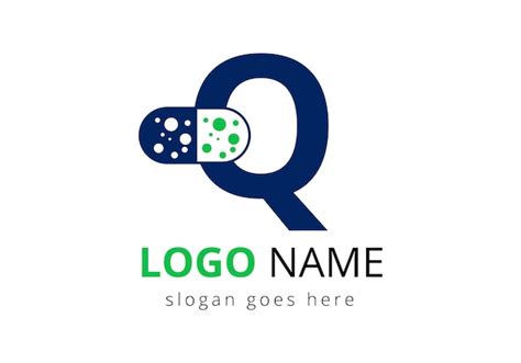 Premium Vector Letter Q Medicine Tablet Logo Concept For Healthcare