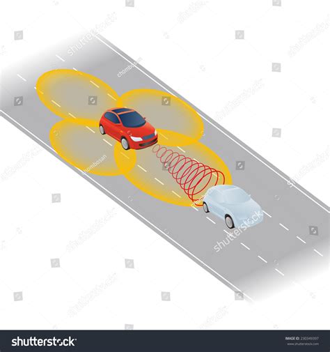 Smart Safety Autonomous Car Vector Illustration Stock Vector (Royalty ...