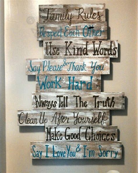 House Rules Sign, Family Rules Sign, Wood Signs, Wood Signs Sayings ...