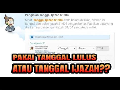 CARA MENGISI TANGGAL IJAZAH DI SIMPATIKA Ijazah Simpatika YouTube