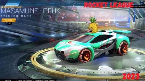 NEW MASAMUNE DRUK AUTO BOUTIQUE 7 MAI 2023 ROCKET LEAGUE ITEM SHOP