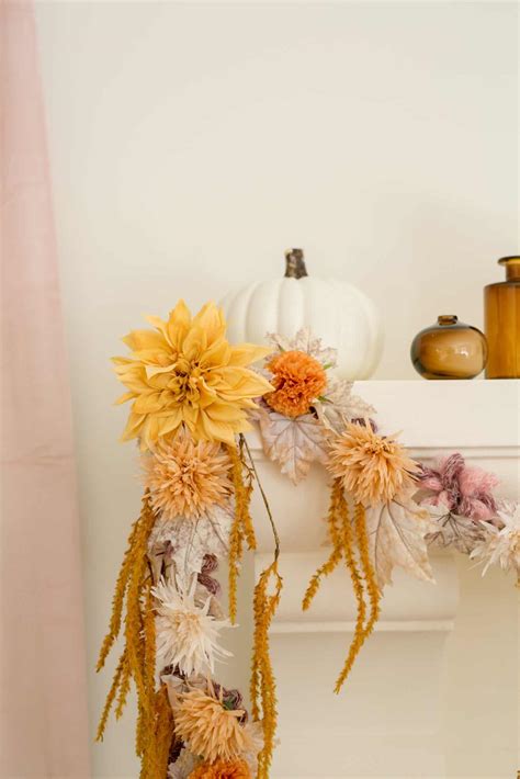 Fall Floral Garland DIY - A Beautiful Mess