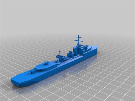 Free 3D file British Destroyer - O class - Scales 1:600, 1:700 and 1: ...