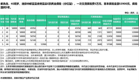 中邮富富余财富嘉e款两全保险（分红型）