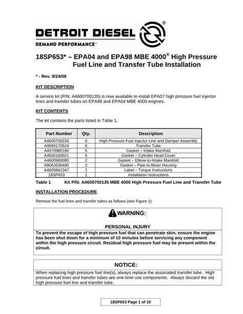 Pdf Epa04 And Epa98 Mbe 4000® High Pressure Fuel · Pdf File · 2013