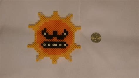 Angry Sun Mario 3 NES Perler Bead Sprite