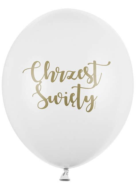 Balony na Chrzest Święty 30cm 50szt Balony gumowe