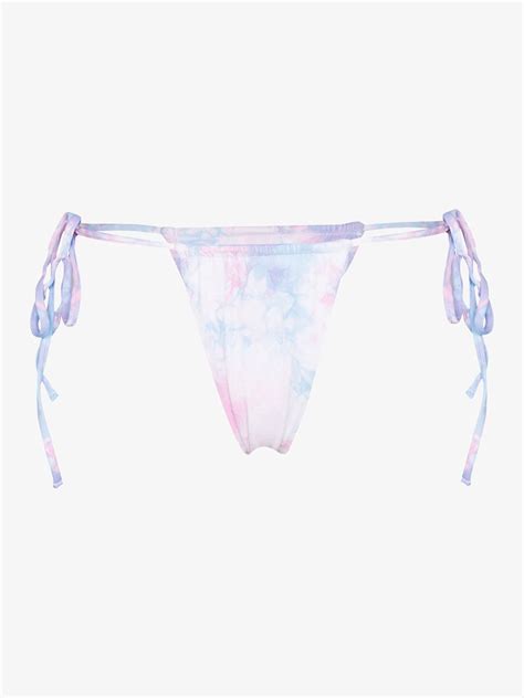 Purple Frankies Bikinis Tasha Tie Dye Bikini Bottoms Browns