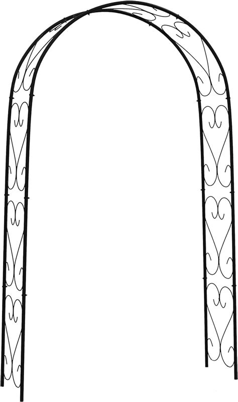 Outsunny Steel Garden Arch Trellis 7 5ft High X 4ft Wide Metal Garden Arbor For Climbing Plants