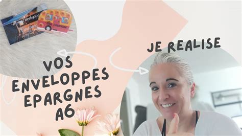 Enveloppes Budget JE REALISE VOS ENVELOPPES EPARGNES A6 YouTube