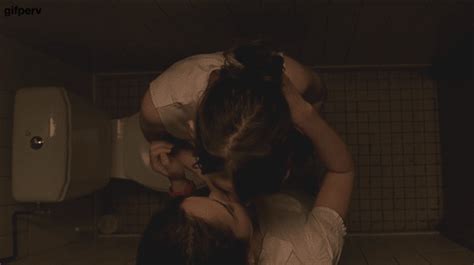 Lesbians Kissing In Toilet Cubicle Tyrannosaur