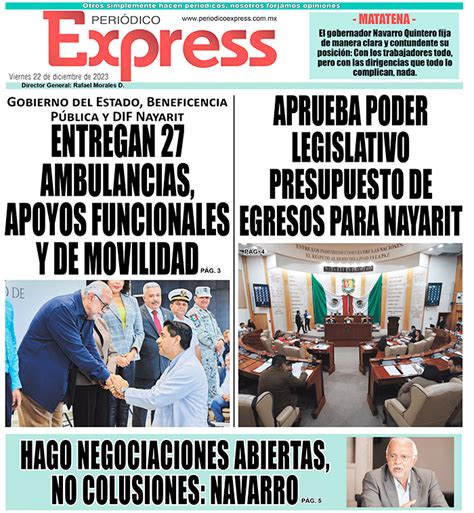 Peri Dico Express De Nayarit Ltimas Noticias Politica Opini N