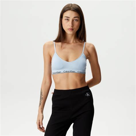 Calvin Klein Lght Lined Triangle Kad N Mavi Bra Kadin Bra Sporcu