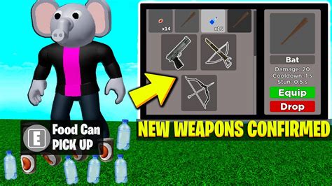 Piggy Intercity New Weapons Inventory Roblox Youtube