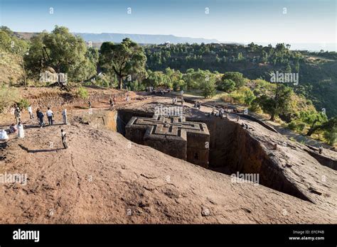 La iglesia de San Jorge en Lalibela Etiopía es un sitio del