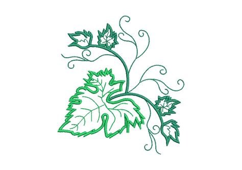 Green Leaf Embroidery Designs - Embroidery Designs Packs