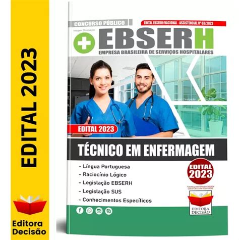 Apostila Ebserh Completa Técnico Em Enfermagem Editora Decisão