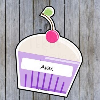 Editable Cupcake Cubby Tags By Terbet Lane Tpt