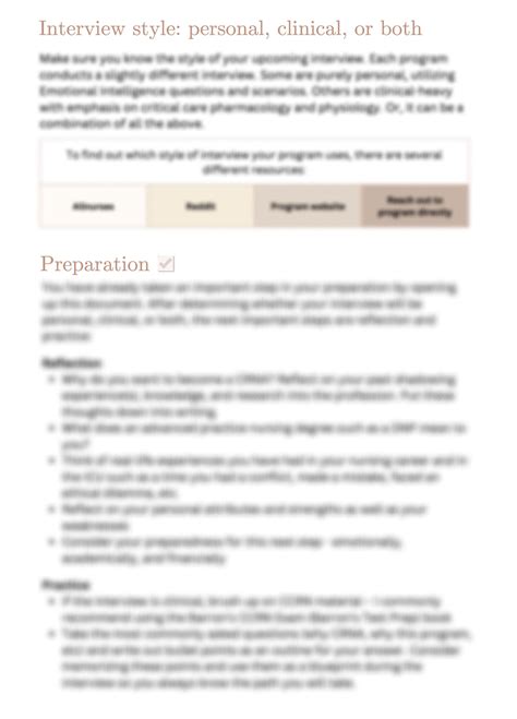 Interview Basics: CRNA School Interview Tips - Etsy