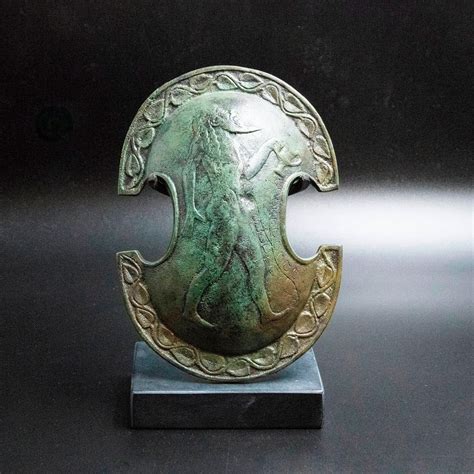 Ancient Greek Bronze Shield With Satyr And Vine Leaves Symbol Of God Of