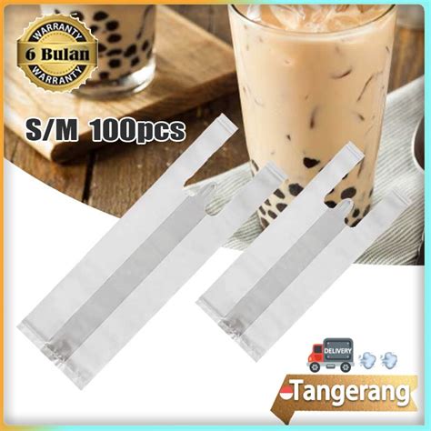 Jual Pcs Set Kantong Plastik Kantong Gelas Cup Cup Bening Take