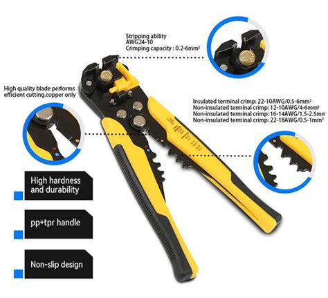 Crimper Cable Cutter Adjustable Automatic Wire Stripper Multifunctional