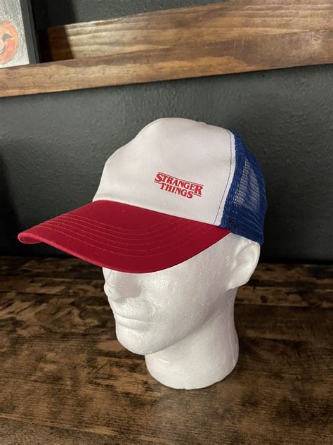 STRANGER THINGS Dustin TRUCKER HAT Red White Blue - Gem