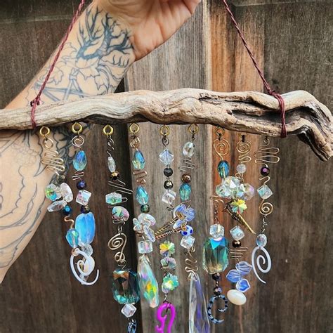 Crystal Driftwood Suncatcher Etsy