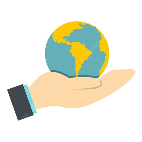 Hands Holding Globe Clipart Vector Hand Holding Globe Icon Isolated