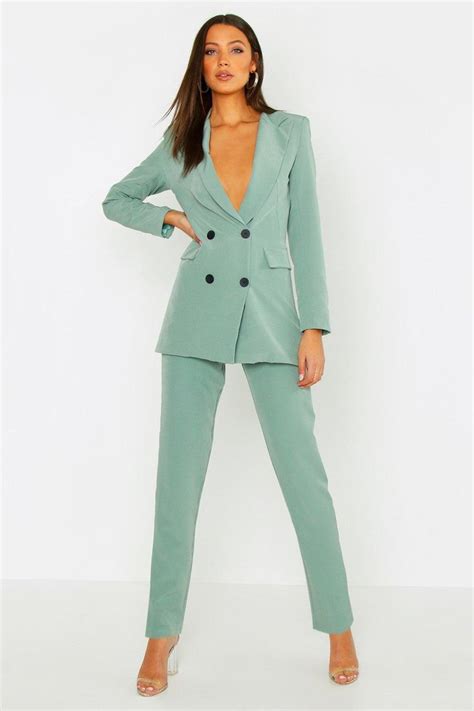 Tall Woven Tailored Trousers Woman Suit Fashion Pantsuits For Women