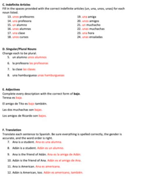 Asi Se Dice Level 1 Gramatica Answer Key