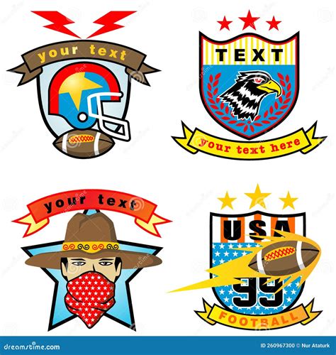 Vector Set Of Different Sport Logos Illustration Stock Vector