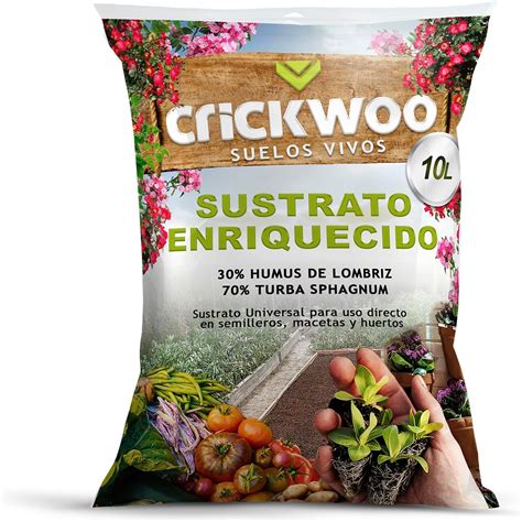 CRICKWOO Sustrato Universal PREMIUM Con Humus De Lombriz Saco De 10