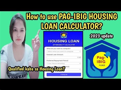 How To Use Pag Ibig Housing Loan Calculator Online 2023 Update YouTube