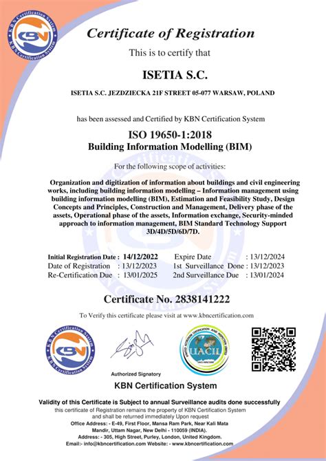 Iso Certificate Isetia