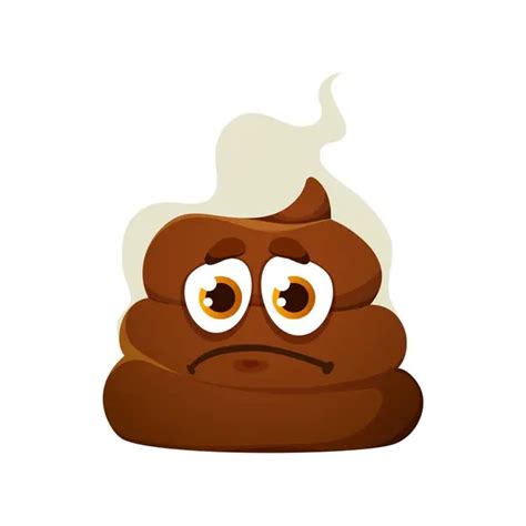 Crying Poop Cute Cartoon Emoji Character Poo Cute Emoticon Poop Stock