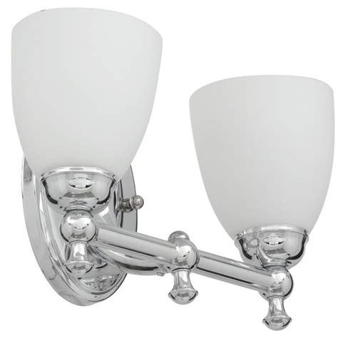 Hampton Bay Solomone Light Polished Chrome Vanity Light With Opal