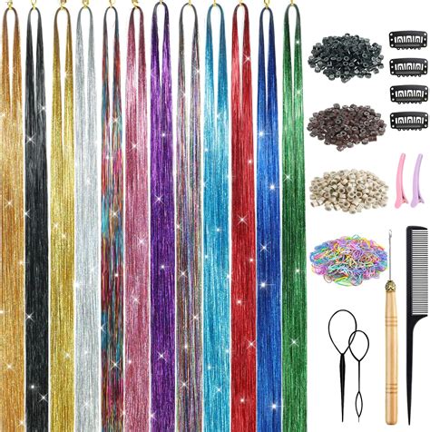 Amazon Hair Tinsel Kit 48 Inches Tinsel Hair Extensions Kit With