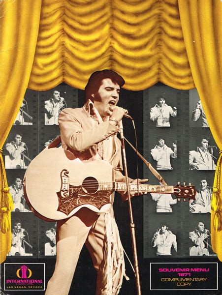 1971 72 Elvis Presley Las Vegas Hilton Souvenir Menus At Whyte S