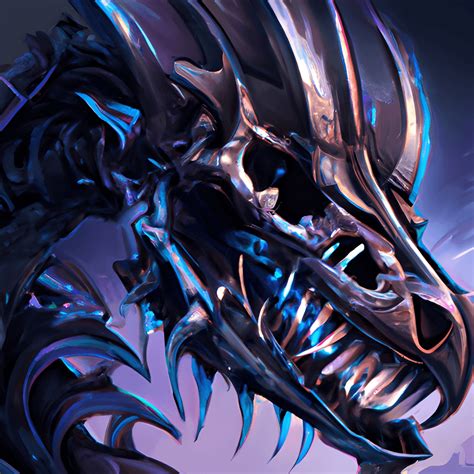 Skeleton Dragon Portrait · Creative Fabrica