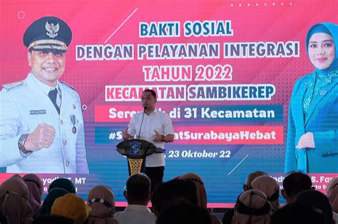 Baksos Layanan Terintegrasi Digelar Minggu Wali Kota Eri Cahyadi Ingin