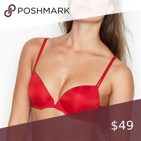 Victorias Secret Red Sexy Illusions Push Up Bra Featuring Back Smoothing Wings And A Lightweight