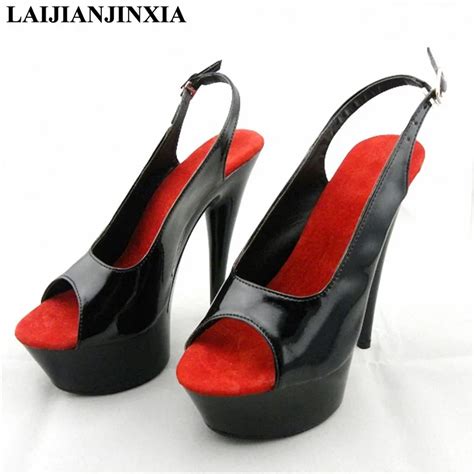 Laijianjinxia Strap Sexy New Women 15cm High Heels Platform Sandals