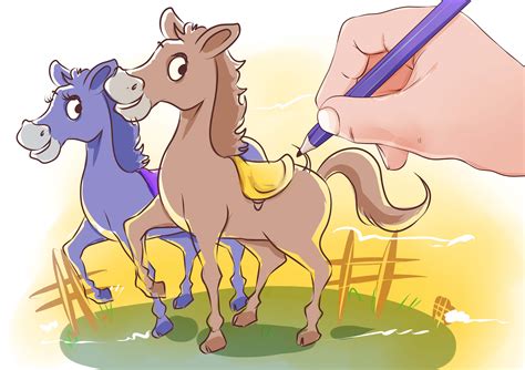 How To Draw Cartoon Horse