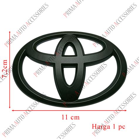 Jual Emblem Mobil Logo TOYOTA HITAM DOFF 11 CM Shopee Indonesia