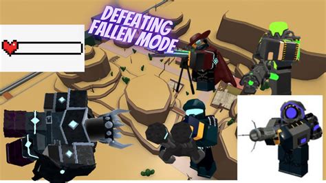 Defeating Fallen Mode In Tds Roblox Tower Defence Simulator Youtube